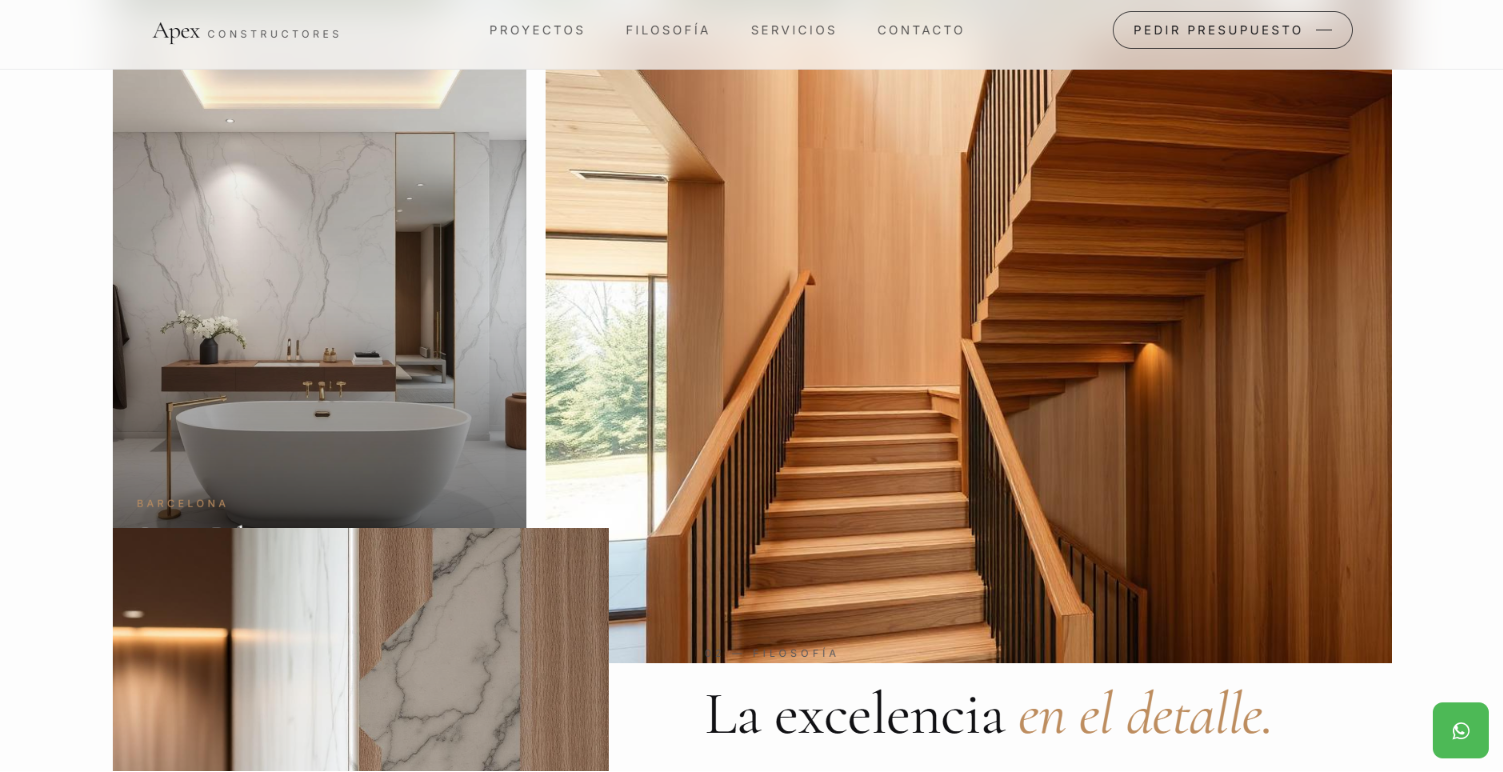 Apex Constructores — Filosofía · La excelencia