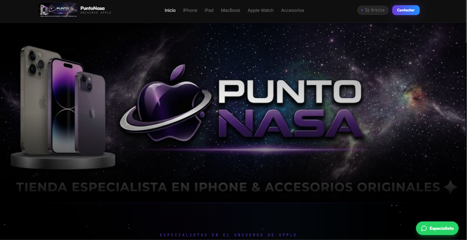 PuntoNasa — Inicio · Hero galáctico