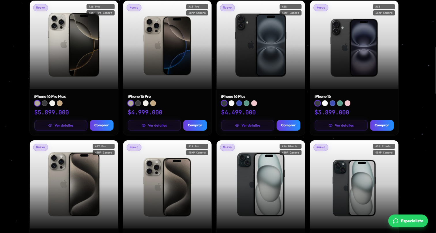 PuntoNasa — Grid de productos